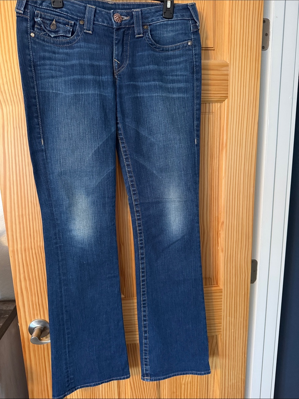 True Religion Women's Blue Flare Jeans